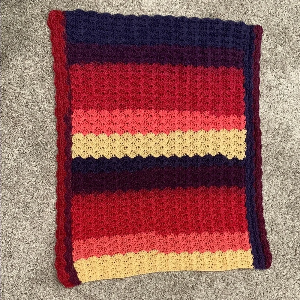 {Baby Blanket} Multicolor Crochet
